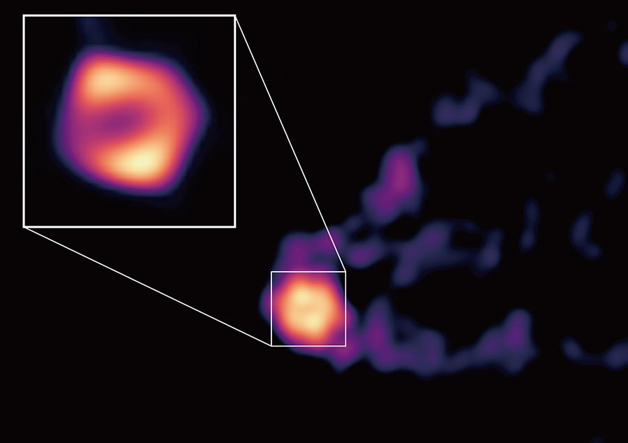 Astronomers Image for the First Time a Black Hole’s Accretion Flow Together With a Powerful Jet
