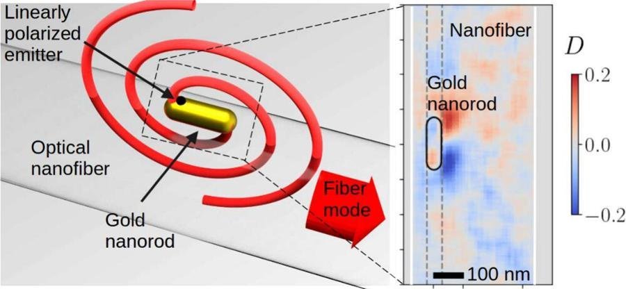 Making Light Spin with a Gold Nanorod